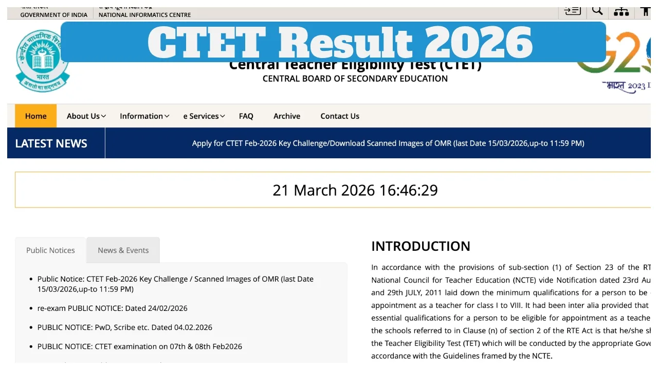 CTET Result 2026 Date & Scorecard Link: Check Marks, Passing Criteria & Steps